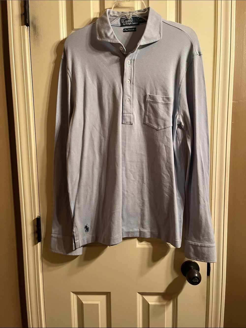 Polo by Ralph Lauren Light Gray Pique Polo Shirt - Picture 1 of 5